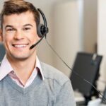 Call center Employee smiling
