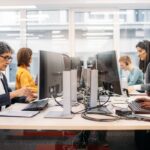 call center team hard at work